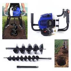 52CC Gas Powered Post Hole Digger 1700W With 4″8″ Earth Auger Digging Engine New