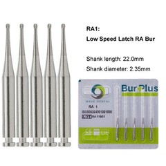 WAVE Dental Round Carbide Bur For Slow Speed Latch RA1-8 Taper Fissure RA702 699