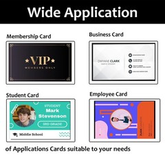 500 Pack Blank White PVC ID Cards – CR80 30 Mil Plastic Cards for Photo ID Badge