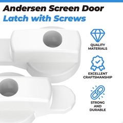 Replacement Andersen Screen Door Latch Compatible with White