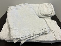 500 PIECES NEW WHITE INDUSTRIAL SHOP RAGS CLEANING TOWELS