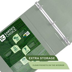 Samsill Plant-Based 3 Inch Durable D-Ring, View Binder, 3-Inch, Sage Green
