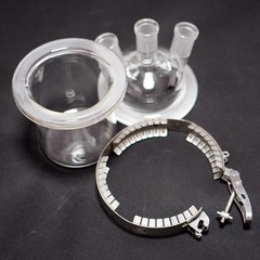 1000 ml lab glass reactor bottle chemistry reacting vessel removable lid 24/40