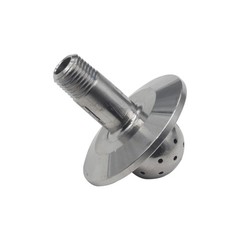 HFS(R) 1.5″ Tri Clamp Flat Lid w/ 1/4″ MNPT 1″ Spray Ball 304 Stainless Steel