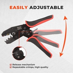 Crimping Tool Insulated Electrical Connectors Ratcheting Wire Crimper 22-10 AWG