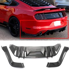 Rear Bumper Diffuser for Mustang 2015-2017 Spoiler Splitter Carbon Fiber