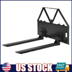 46″ Heavy-Duty Tractor Pallet Forks, 3200lbs Quick-Attach Skid Steer Loader Fork
