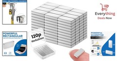 120Pcs Small Neodymium Bar Magnets 10x5x2mm for Crafts, Whiteboards, Fridges