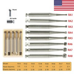 Dental Round Latch Carbide Bur RA1 2 3 4 5 6 7 8 RA Drills Slow Speed RA1-8 OR
