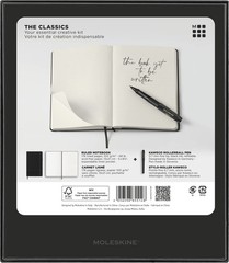 Moleskine Classic Notebook and Kaweco Roller Pen Bundle, Large, Ruled, Black,…