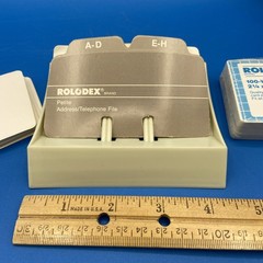 ROLODEX Petite vintage 1990s Address/Telephone File Model S-300 Putty extras box