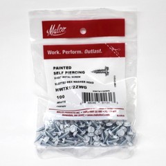 Malco HW7X1/2ZWG White Hex Head Zinc-Plated Sheet Metal Screw 1/2 L in.