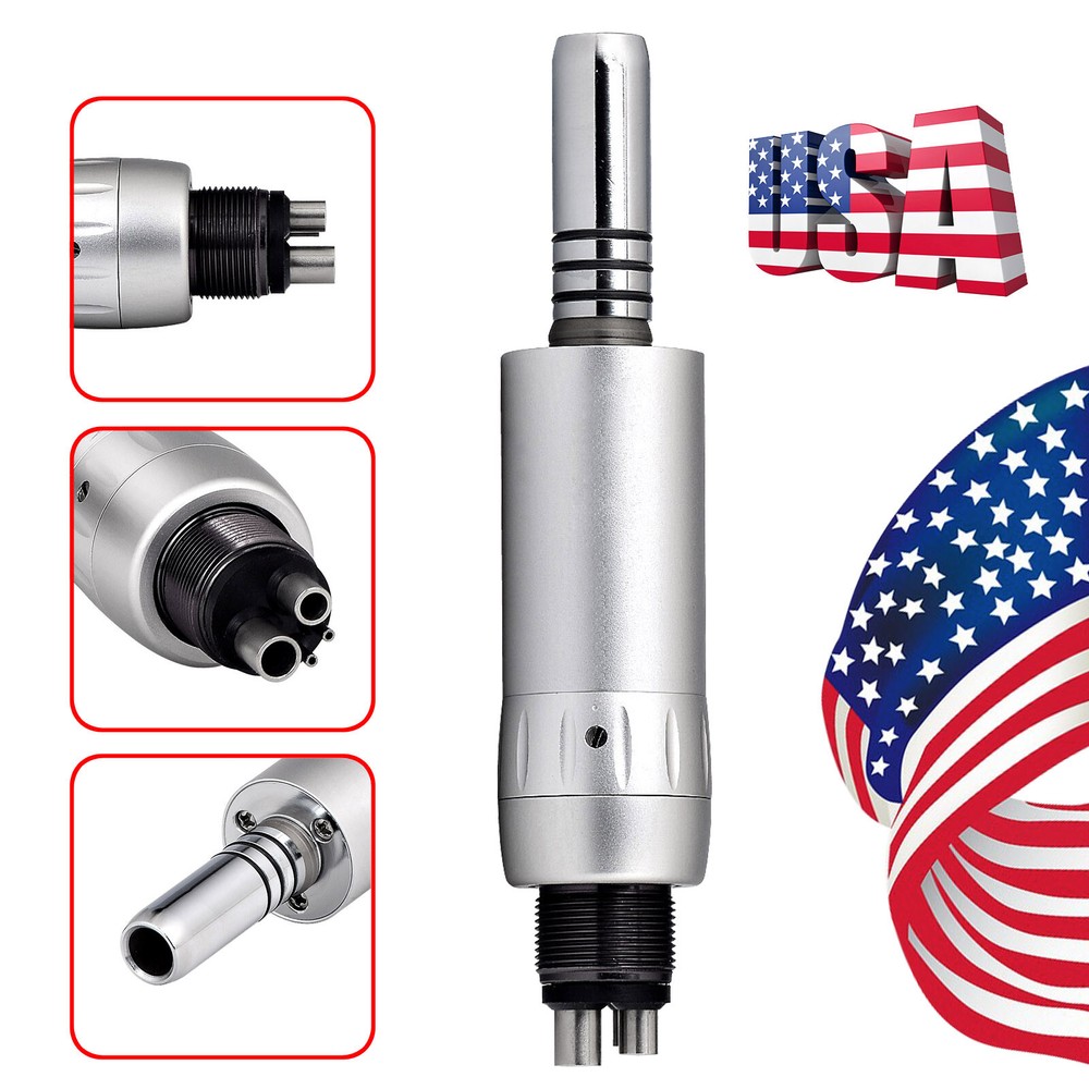 Dental Low Speed Air Motor Turbine Inner Water Spray Handpiece Connector 4 Hole