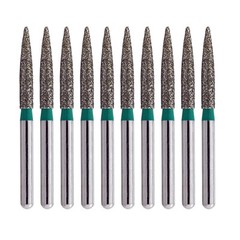 Dental Diamond Burs FG High Speed Bur Flame Shape 863/016C Coarse Grit Green