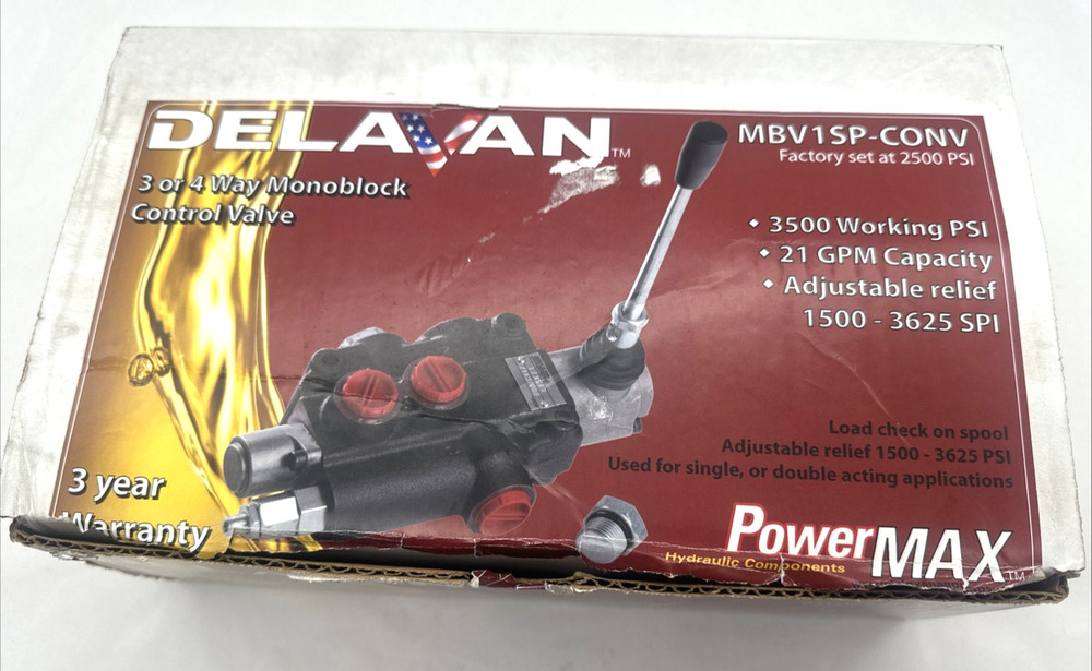 DELAVAN 4 way Monoblock Control MBV1SP Hydraulic Directional Valve