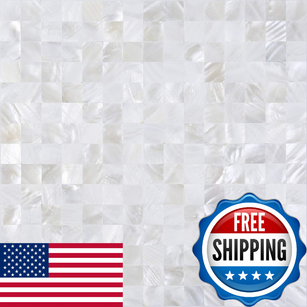 Kasaro Peel And Stick Backsplash Shell Tiles Mother Of Pearl Mosaic Self