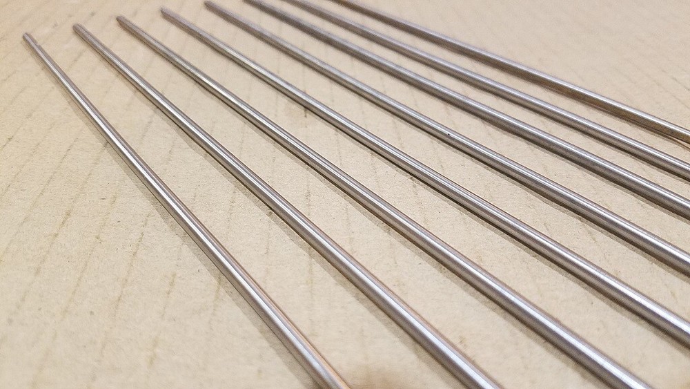 304 Stainless Steel 1/8″ Round, 11″ long bars, rods, 8 pack