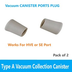 Dental A-Dec Model Central Vacuum Canister Type A 2 1/8″ Side Port /Bottom Port