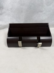 Dark Brown Desk Organizer Lightly Used Office supply Caddy. ￼