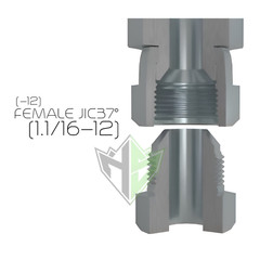 3/4” x 36″ Hydraulic Hose Assembly with #12 FEMALE JIC 37° Ends (90°/Straight)