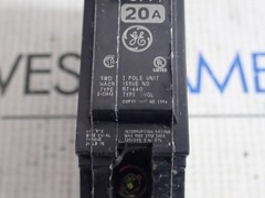 GENERAL ELECTRIC THQL1120 CIRCUIT BREAKER 1 POLE 20A 240V Plug in *LOT OF 5*