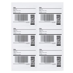 3-1/3″ x 4″ Mailing Shipping Labels 6 Per Sheet For InkJet & Laser Printer 6 UP