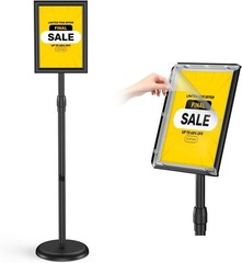 Hemndic Sign Stand Holder 8.5×11 Inches, Stand Up Sign Holder 8.5 x 11 with R…