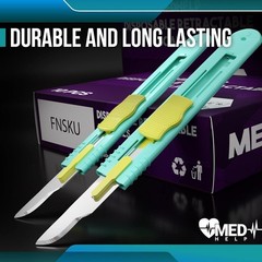 Retractable Disposable Scalpel 15 Disposable Dermaplaning Blades with Plastic