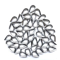 50 PCS M3 Stainless Steel Thimbles for 1/8 Inches Diameter Wire Rope