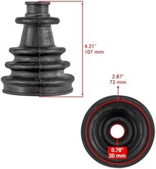 Caltric AM141485 AM141486 Front Inner and Outer CV Axle Boot Compatible with Joh
