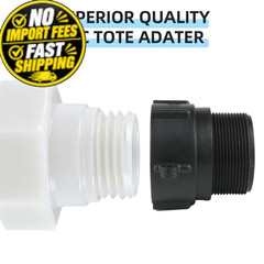 IBC Tote Fittings Adapter 2″ Female Buttress Coarse Thread x 2 inches, Black