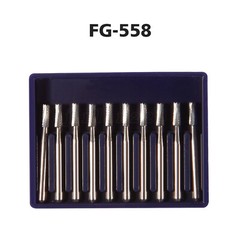 Dental FG #558 Straight Fissure Crosscut Carbide Burs 100Pk