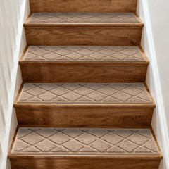 Joenie Non-Slip Stair Treads For Wooden Steps 8X30 In Indoor Carpet Stair Rugs