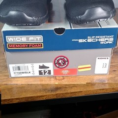 SKECHERS Work Cessnock Slip Resistant Wide Memory Foam Black Men’s 12