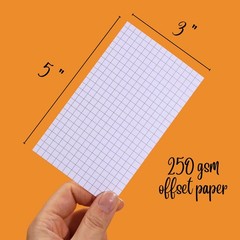 Extra Heavyweight Grid Index Cards 3×5 Inch 92lb Weight Double Sided Graph Ru…