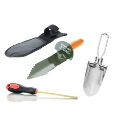 Sluice Monkey Metal Detecting Stainless Steel Hand Trowel, Brass Probe and 12″ D