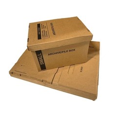 20 – Pack 15x12x10 Small Standard File Storage Moving Box with Lid Letter…