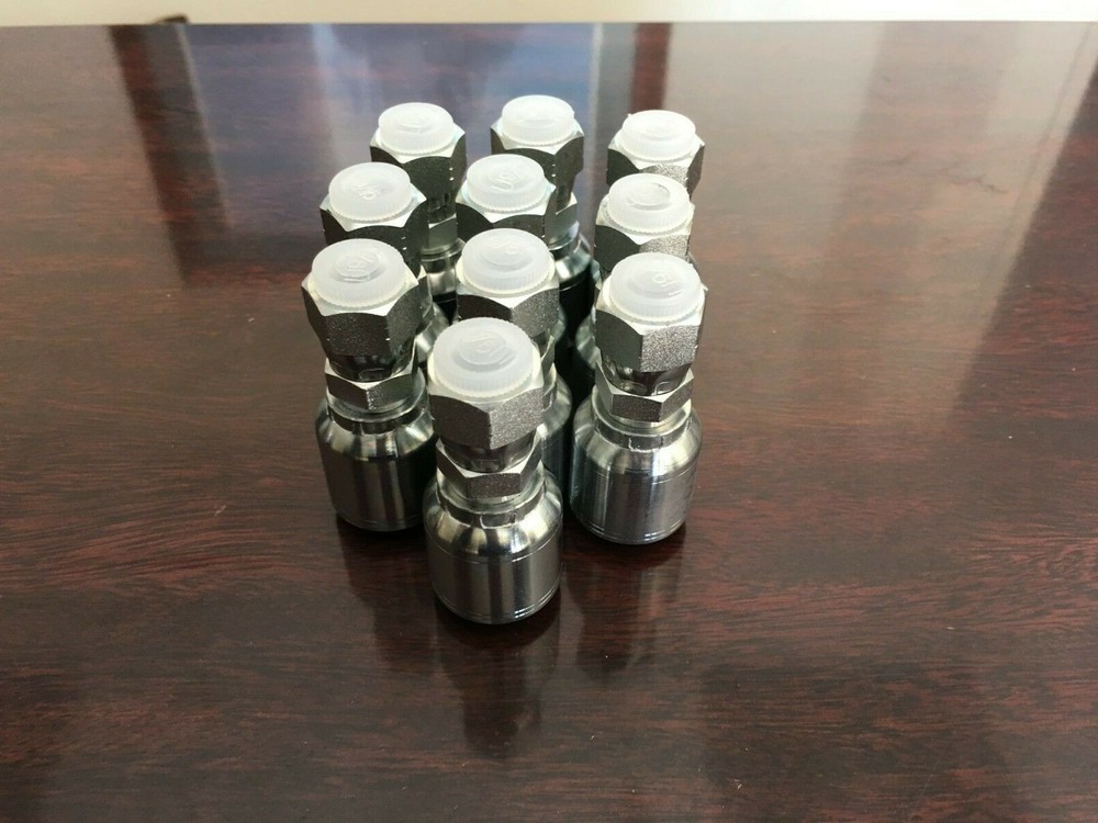 “10 PK FJX-06-06 3/8″ Hydraulic Hose x 3/8” JIC Female Swivel Fitting 10643-6-6′