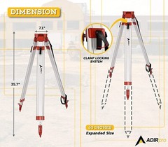 Universal Survey Tripod – Aluminum Laser Level Tripod – Transit Level Tripod