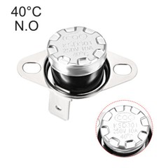 2pcs KSD301 Thermostat 40°C/104°F 10A Normally Open N.O Temperature Switch