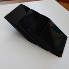 Vintage Modern Eldon II Black Plastic Wall Mount File Organizer 3 Tier Retro