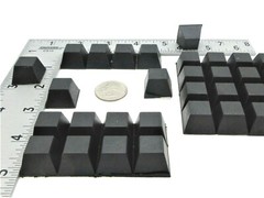 3/4″ Square x 3/8″ Tall Peel & Stick Silicone Feet for Amps Speakers Racks Audio