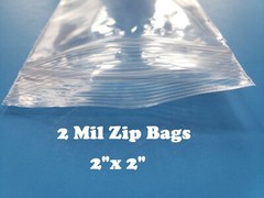 2″x2″ Clear 2 Mil Plastic Zip Seal Bag Reclosable Top Lock 2Mil Small Baggies