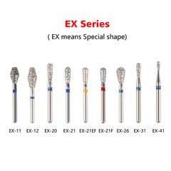 5Pcs/pack Dental Fresas diamante Bur Fit High Speed Handpiece Friction Grip OR