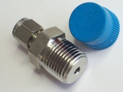 1- Swagelok Stainless Steel Connector Fitting, 1/4″ Tube x 1/2″ MNPT, SS-400-1-8