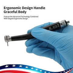 Dental High Speed Handpiece Push Button 4 hole NSK Style Color Black