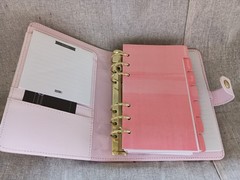 NIB Kikki K Pink Gold Rose Leather Personal Planner Notebook Calendar
