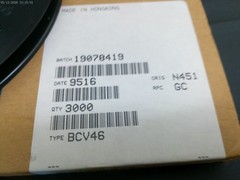 PHILIPS BCV46/T1, BCV46 SURFACE MOUNT TRANSISTOR – COMPLETE REEL OF 3000 PIECES