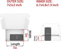 Space-Saving Black Shipping Boxes – Pack of 25, 7x5x2 Inches for Crafts & Gifts