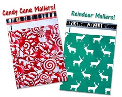10×13″ Fall, Winter, Christmas Candy Cane, Pumpkin, Deer Poly Shipping Mailers